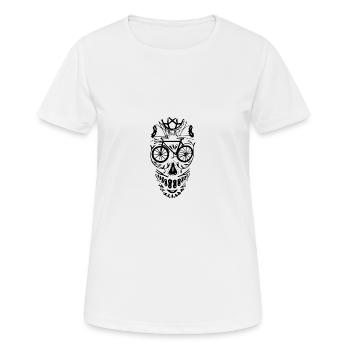 Face de bicyclette - T-shirt respirant Femme - blanc - Devant - AI Model Female 172 dark (172cm)