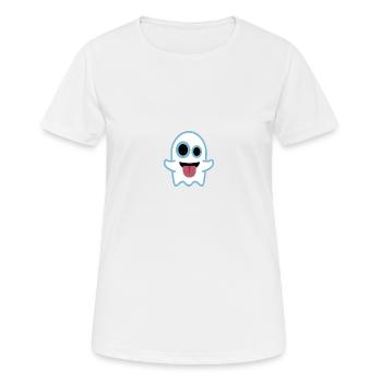 Geist - Frauen T-Shirt atmungsaktiv - Weiß - Vorne - AI Model Female 172 dark (172cm)