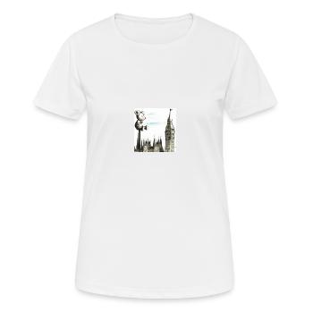 Big Ben's Zeitwächter Maus - Frauen T-Shirt atmungsaktiv - Weiß - Vorne - AI Model Female 172 dark (172cm)