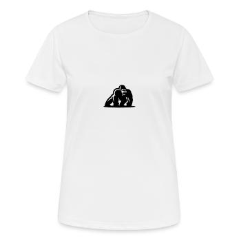 Gorilla Gorille - T-shirt respirant Femme - blanc - Devant - AI Model Female 172 dark (172cm)