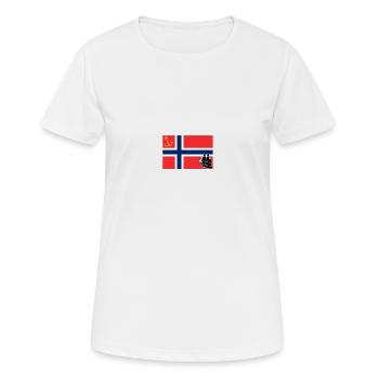 Norwegische Seeflagge - Frauen T-Shirt atmungsaktiv - Weiß - Vorne - AI Model Female 172 dark (172cm)