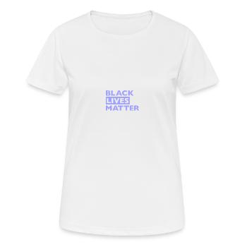 Black Lives Matter Flieder - Frauen T-Shirt atmungsaktiv - Weiß - Vorne - AI Model Female 172 dark (172cm)