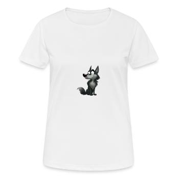 Wolf - Frauen T-Shirt atmungsaktiv - Weiß - Vorne - AI Model Female 172 dark (172cm)