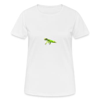 Leguan - Frauen T-Shirt atmungsaktiv - Weiß - Vorne - AI Model Female 172 dark (172cm)