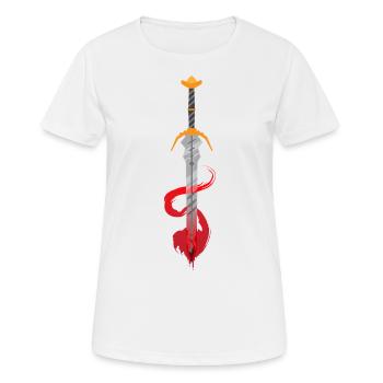 Épée de chevalier fantastique médiévale - T-shirt respirant Femme - blanc - Devant - AI Model Female 172 dark (172cm)