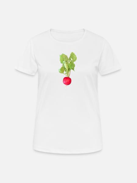Radieschen - Frauen T-Shirt atmungsaktiv - Weiß