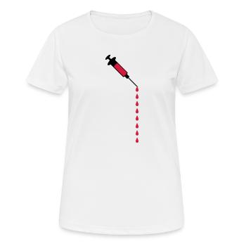 Syringe blood drops weight loss medicine - Women's Breathable T-Shirt - white - Front - AI Model Female 172 dark (172cm)