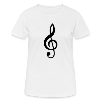 clé de sol - T-shirt respirant Femme - blanc - Devant - AI Model Female 172 dark (172cm)