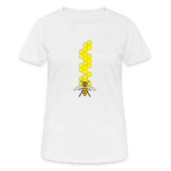Bee + honeycomb - Women's Breathable T-Shirt - white - Front - AI Model Female 172 dark (172cm)