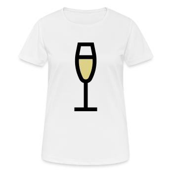 Coupe de , vin mousseux, coupe de - T-shirt respirant Femme - blanc - Devant - AI Model Female 172 dark (172cm)