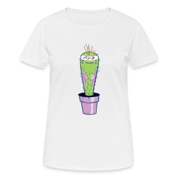 Punkrock kawaii Kaktus. - Frauen T-Shirt atmungsaktiv - Weiß - Vorne - AI Model Female 172 dark (172cm)