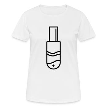 USB flash drive - Women's Breathable T-Shirt - white - Front - AI Model Female 172 dark (172cm)