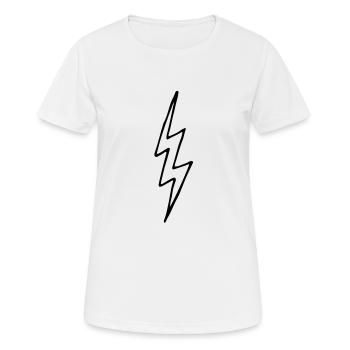 Blitz - Frauen T-Shirt atmungsaktiv - Weiß - Vorne - AI Model Female 172 dark (172cm)