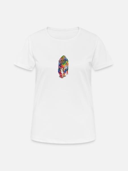 Multicolour leopard - Women's Breathable T-Shirt - white