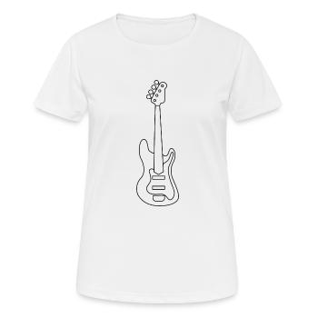 guitare basse - T-shirt respirant Femme - blanc - Devant - AI Model Female 172 dark (172cm)