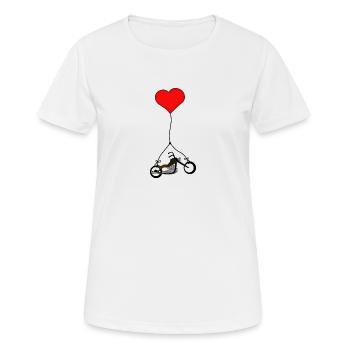 Choppers with heart - Women's Breathable T-Shirt - white - Front - AI Model Female 172 dark (172cm)