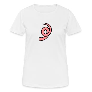 Schweinchen Ringelschwanz - Frauen T-Shirt atmungsaktiv - Weiß - Vorne - AI Model Female 172 dark (172cm)