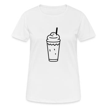 Milchshake - Frauen T-Shirt atmungsaktiv - Weiß - Vorne - AI Model Female 172 dark (172cm)