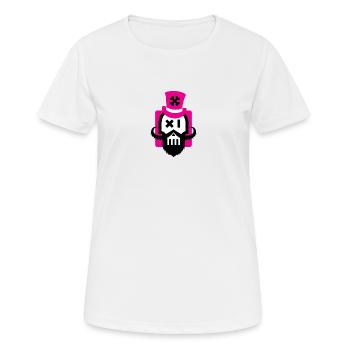 Bartschädel Magenta - Frauen T-Shirt atmungsaktiv - Weiß - Vorne - AI Model Female 172 dark (172cm)