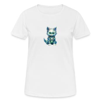Pierre de naissance Chat Août - T-shirt respirant Femme - blanc - Devant - AI Model Female 172 dark (172cm)