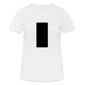 The fifth element as a rectangle in black - Women's Breathable T-Shirt - white - Front - AI Model Female 172 dark (172cm)