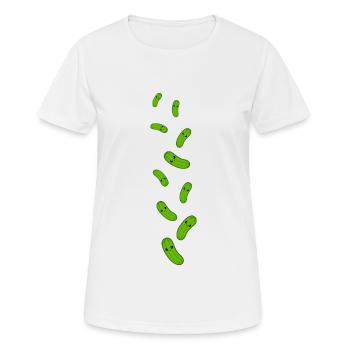 Cucumber Comic - Women's Breathable T-Shirt - white - Front - AI Model Female 172 dark (172cm)