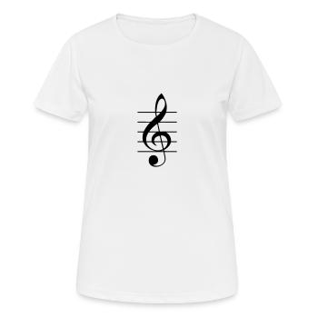 G-Clef - Women's Breathable T-Shirt - white - Front - AI Model Female 172 dark (172cm)