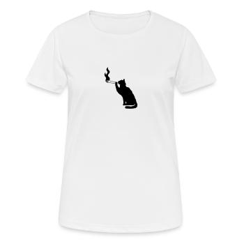 Adventice commune fumer herbe fumer chanvre cannab - T-shirt respirant Femme - blanc - Devant - AI Model Female 172 dark (172cm)
