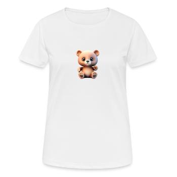 Süßer Teddy Bären - Frauen T-Shirt atmungsaktiv - Weiß - Vorne - AI Model Female 172 dark (172cm)