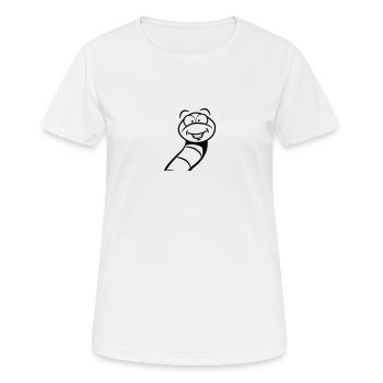 Funny cute worm - Women's Breathable T-Shirt - white - Front - AI Model Female 172 dark (172cm)