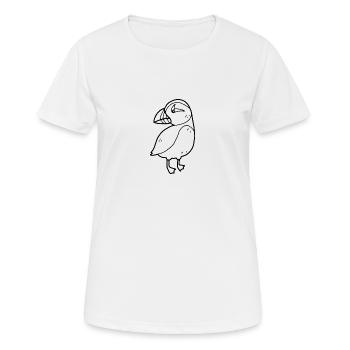 Papageitaucher Puffin - Women's Breathable T-Shirt - white - Front - AI Model Female 172 dark (172cm)