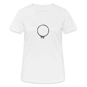 Rahmen Stempel Abdruck Umrandung Graffiti - Frauen T-Shirt atmungsaktiv - Weiß - Vorne - AI Model Female 172 dark (172cm)