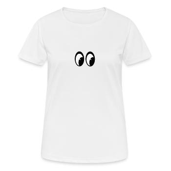 yeux - T-shirt respirant Femme - blanc - Devant - AI Model Female 172 dark (172cm)