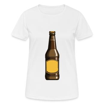 Beer Bottle Beer Drinking Symbol - Women's Breathable T-Shirt - white - Front - AI Model Female 172 dark (172cm)