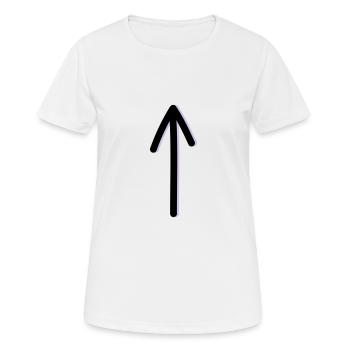 Flèche - T-shirt respirant Femme - blanc - Devant - AI Model Female 172 dark (172cm)