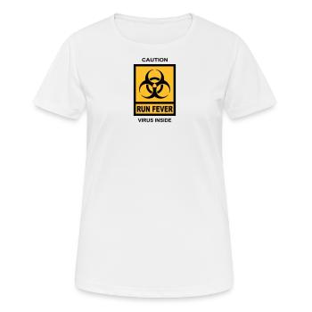 RUN FEVER - T-shirt respirant Femme - blanc - Devant - AI Model Female 172 dark (172cm)