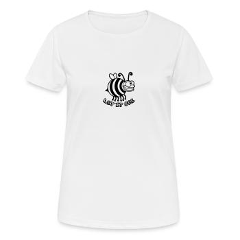 Dicke Verrückte Biene Let It Bee - Frauen T-Shirt atmungsaktiv - Weiß - Vorne - AI Model Female 172 dark (172cm)
