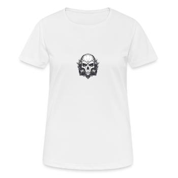 Totenkopf - Frauen T-Shirt atmungsaktiv - Weiß - Vorne - AI Model Female 172 dark (172cm)