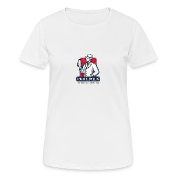 Pure Milk drink of a gentle man funny - Frauen T-Shirt atmungsaktiv - Weiß - Vorne - AI Model Female 172 dark (172cm)