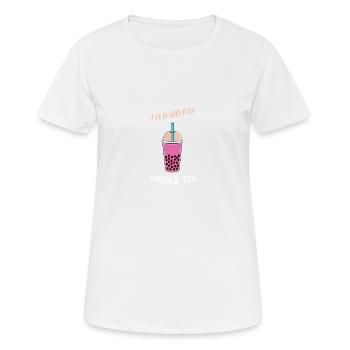 Bubble tea white - Frauen T-Shirt atmungsaktiv - Weiß - Vorne - AI Model Female 172 dark (172cm)