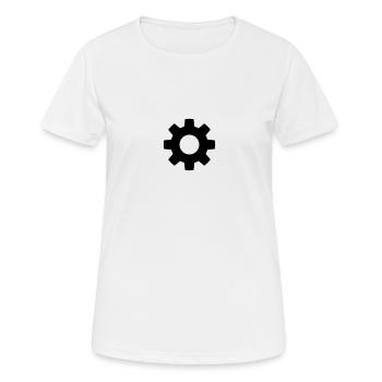Zahnrad - Frauen T-Shirt atmungsaktiv - Weiß - Vorne - AI Model Female 172 dark (172cm)