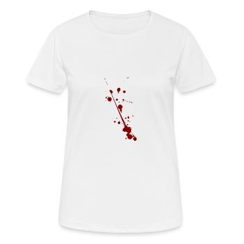 Blood splash splatter halloween - Women's Breathable T-Shirt - white - Front - AI Model Female 172 dark (172cm)