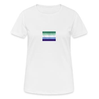 Drapeau de la Gay Pride - T-shirt respirant Femme - blanc - Devant - AI Model Female 172 dark (172cm)