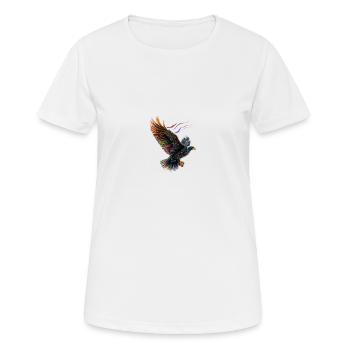 EAGLE IM FLUG - Frauen T-Shirt atmungsaktiv - Weiß - Vorne - AI Model Female 172 dark (172cm)