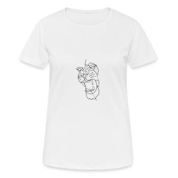 Tieger Schrei Aggresiv - Frauen T-Shirt atmungsaktiv - Weiß - Vorne - AI Model Female 172 dark (172cm)