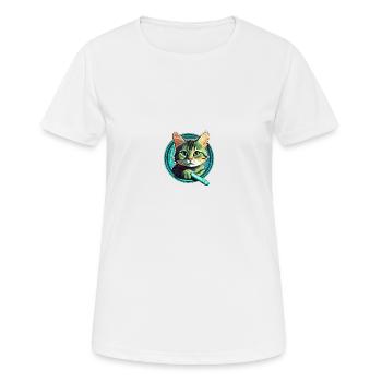 MagicCat - Frauen T-Shirt atmungsaktiv - Weiß - Vorne - AI Model Female 172 dark (172cm)