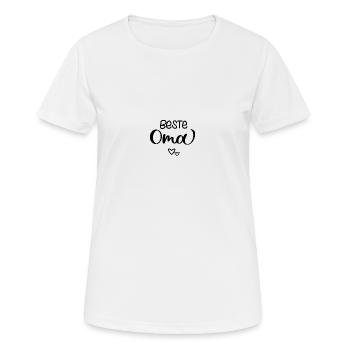 Beste Oma - Frauen T-Shirt atmungsaktiv - Weiß - Vorne - AI Model Female 172 dark (172cm)