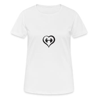 Fitness - Frauen T-Shirt atmungsaktiv - Weiß - Vorne - AI Model Female 172 dark (172cm)