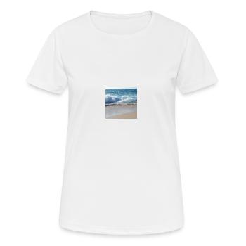 waves - T-shirt respirant Femme - blanc - Devant - AI Model Female 172 dark (172cm)