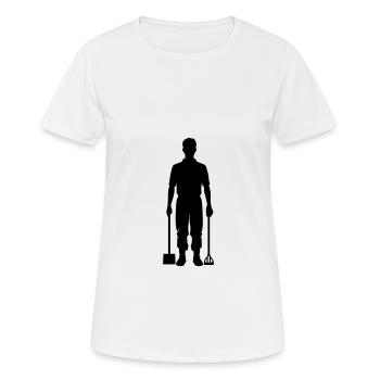 Farmer Icon - Frauen T-Shirt atmungsaktiv - Weiß - Vorne - AI Model Female 172 dark (172cm)